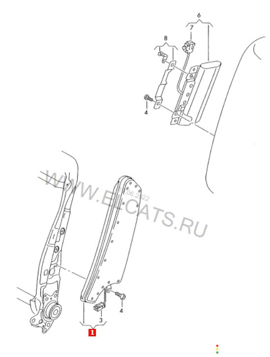 3C0880242C Подушка безопасности правая Volkswagen Passat B6 3C2 2010г. - фото №6