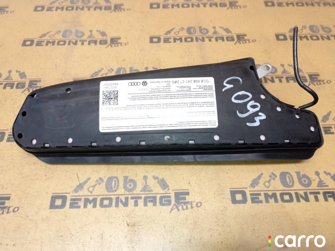 3C0880241C Подушка безопасности левая Volkswagen Passat B6 3C2 2010г. - фото №3