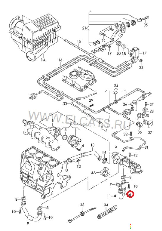 03P131521E Трубка системы рециркуляции EGR Volkswagen Passat CC 358 2013г. - фото №9