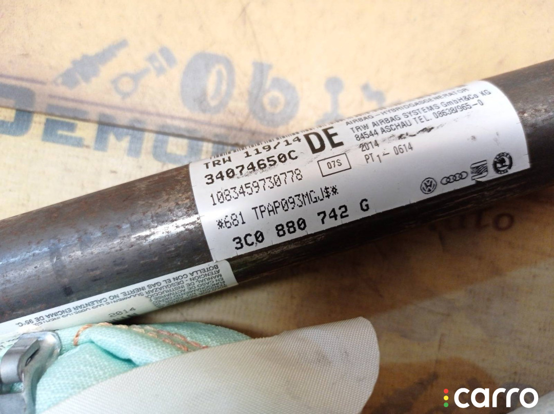 3C0880742G Подушка безопасности правая Volkswagen Passat B7 365 2014г. - фото №7