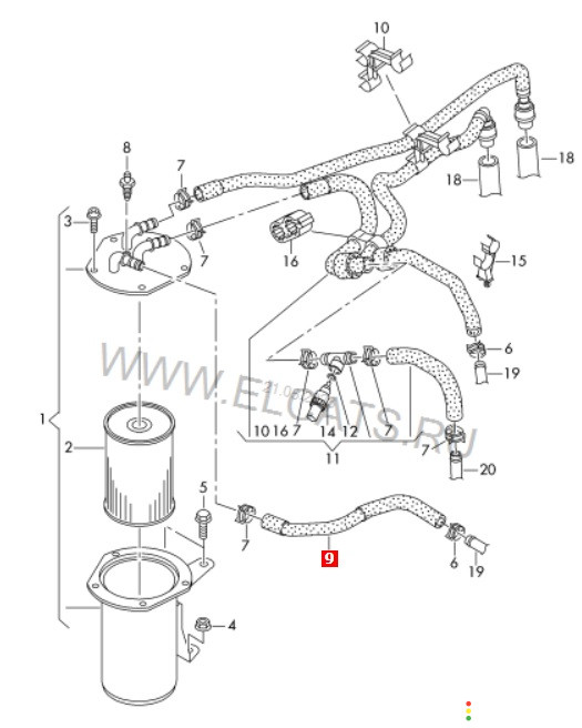 3AA130307D Шланг топливный Volkswagen Passat B7 365 2014г. - фото №5