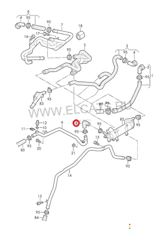 5N0121101H Патрубок системы охлаждения Volkswagen Passat CC 358 2010г. - фото №7