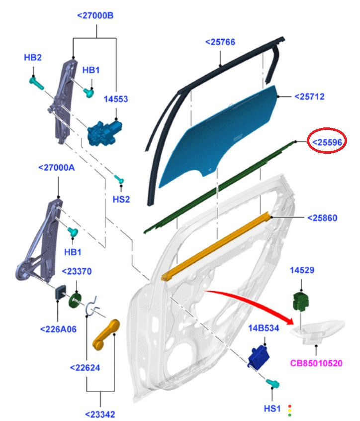 1864247 Молдинг стекла двери задний левый Ford Focus 3 BK 2014г. - фото №13