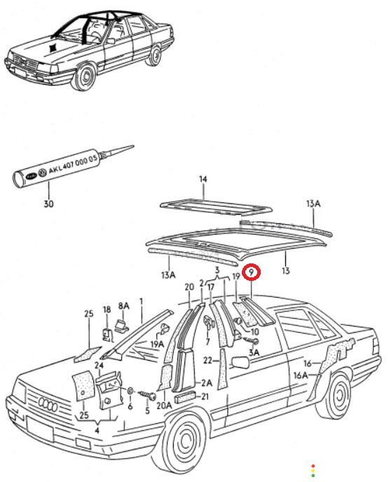 443867295B Обшивка стойки задняя левая Audi 100 C3 443 1986г. - фото №11