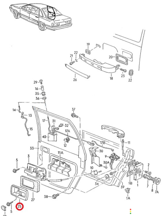 443837235A Накладка ручки внутренней Audi 100 C3 443 1986г. - фото №8