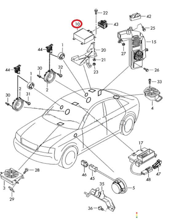 8E5035223 Усилитель акустической системы Audi A4 B6 8EC 2001г. - фото №5