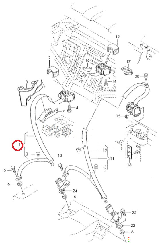 4F0857805E Ремень безопасности задний Audi A6 C6 4F2 2007г. - фото №8