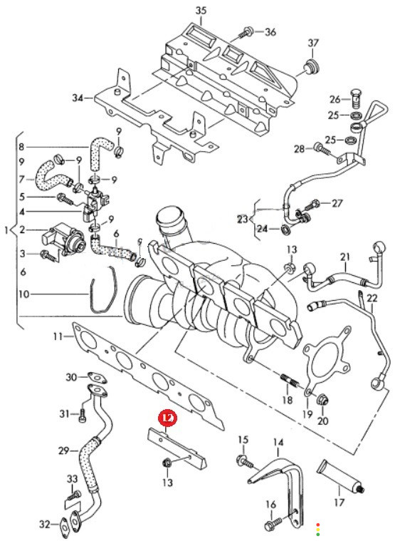 06F253709A Кронштейн коллектора Volkswagen Passat CC 358 2011г. - фото №6