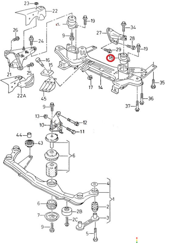 191199381A Опора двигателя левая Seat Ibiza 6K 2000г. - фото №8