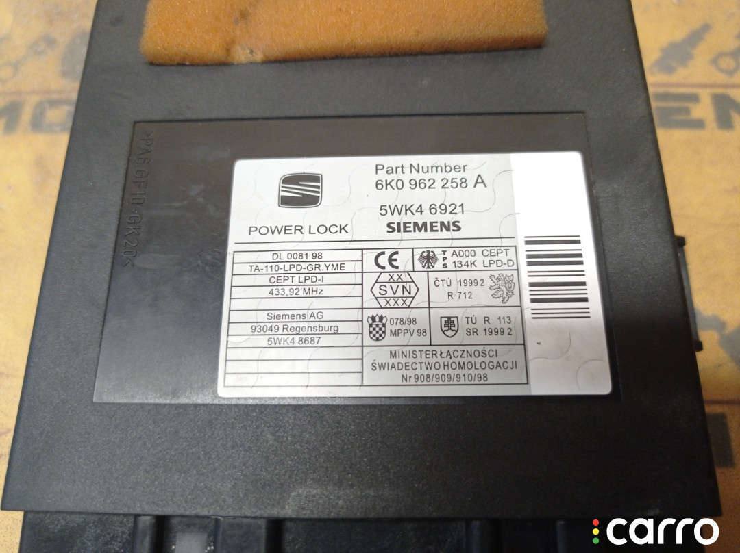 6K0962258A Блок комфорта Seat Ibiza 6K 2000г. - фото №4