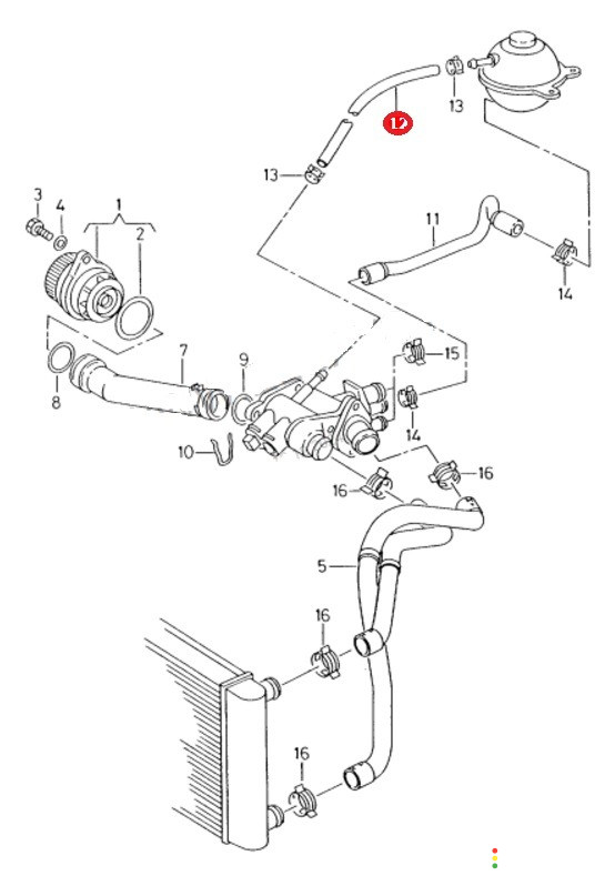 6K0121447B Патрубок системы охлаждения Seat Ibiza 6K 2000г. - фото №7