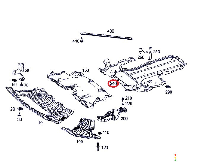 A2135246600 Защита днища Mercedes Benz C-Klasse W205 2015г. - фото №12