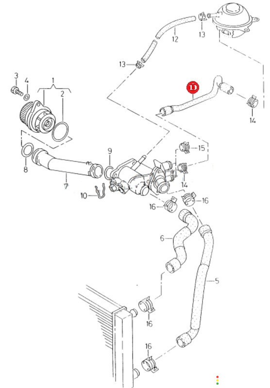 6K0121109 Патрубок системы охлаждения Seat Ibiza 6K 2000г. - фото №6