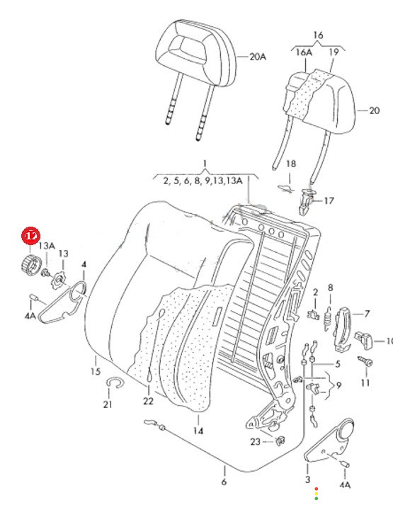 6K0881671 Ручка регулировки сиденья Seat Ibiza 6K 2000г. - фото №5