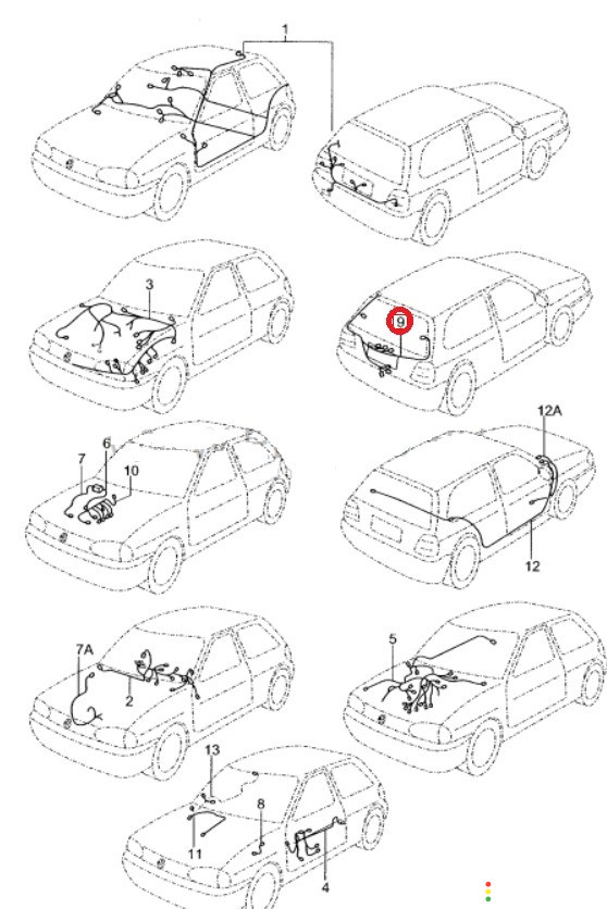 5X3971623A Проводка двери багажника Volkswagen Pointer 2004г. - фото №9