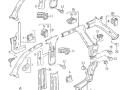 6K1863484N Обшивка стойки передняя правая Seat Ibiza 6K 2000г. - фото №9