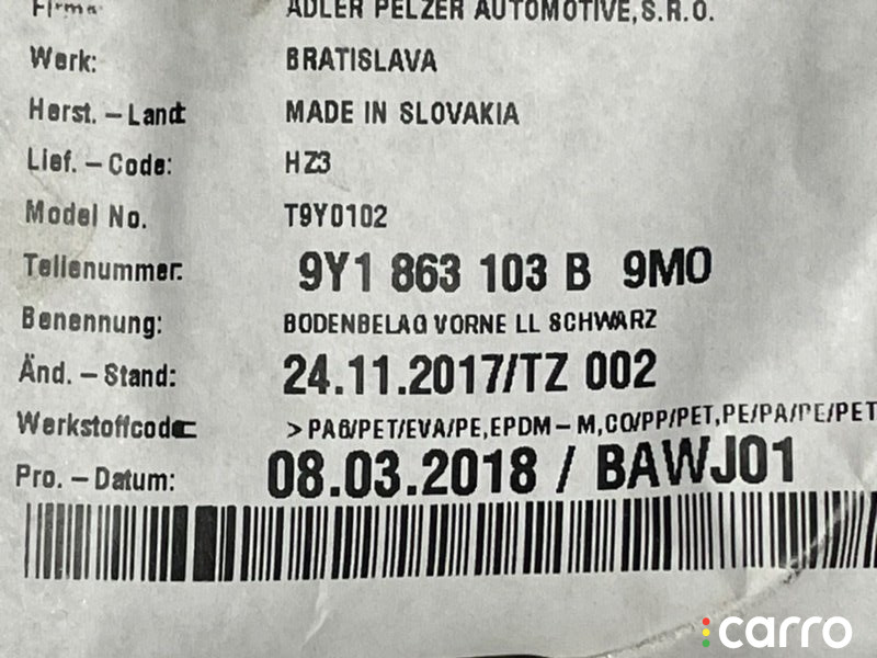 9Y1863103B Обшивка салона передняя правая Porsche Cayenne E3 9Y 2018г. - фото №7