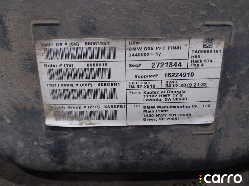 16119426340 Топливный бак BMW X7 G07 2019г. - фото №5