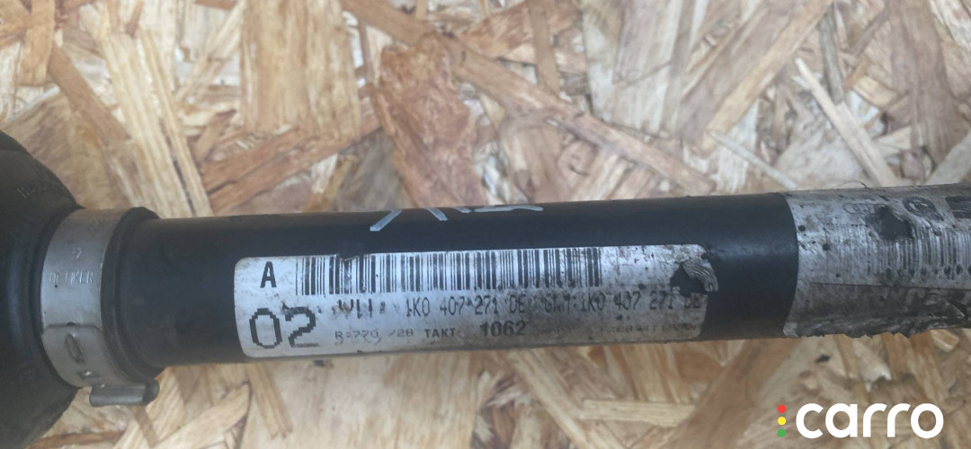 BZB, CDA, CDAB, KGV, 1K0407271DE, 1K0407271PK, 5Q0407271DF Полуось передняя левая (приводной вал, ШРУС) Volkswagen Passat CC 2014г. - фото №2