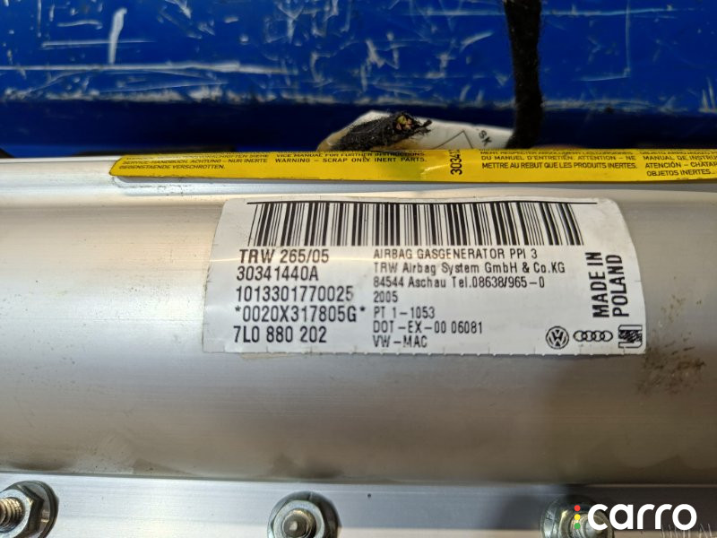 7L0880202E Подушка безопасности пассажира Volkswagen Touareg 1 2005г. - фото №2