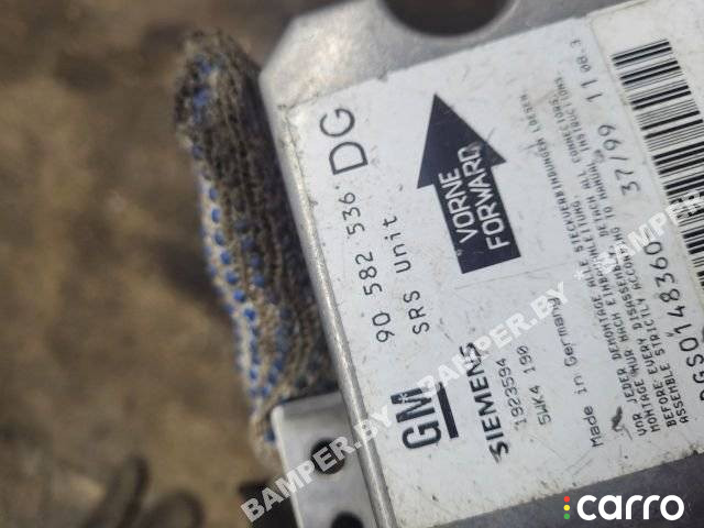 90582536 Блок AirBag Opel Zafira (A) 2002г. - фото №3