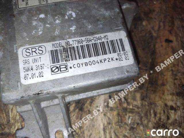 5WK43197, 77960S6AG960M2 Блок AirBag Honda Civic 7 2002г. - фото №2