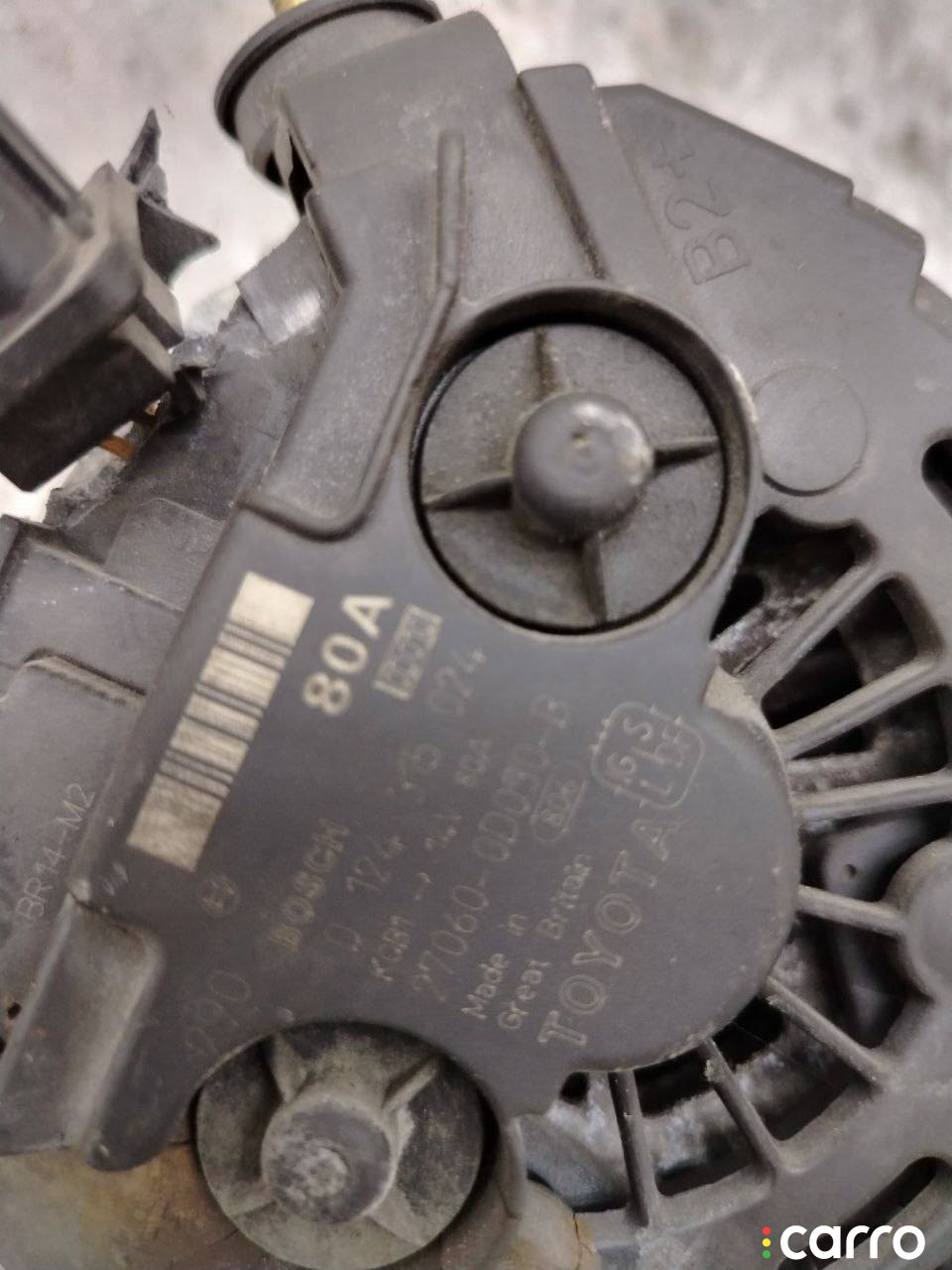 0124315024, 270600D030B Генератор Toyota Corolla 2004г. - фото №3