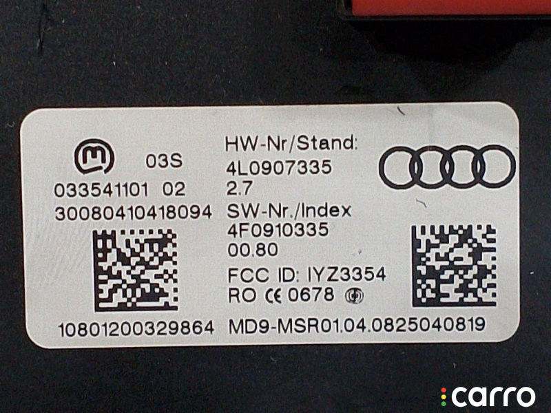 4L0907335, 4L0907335X, 4L0907335V Блок управления центральным замком Audi Q7 2008г. - фото №2