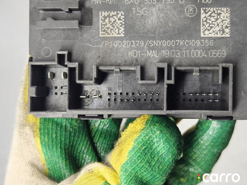 8X0959795BZ01, 8X0959795BZ03, 8X0959795B, 8X0959795DZ01, 8X0959795DZ02 Блок комфорта двери Skoda Superb 2011г. - фото №7