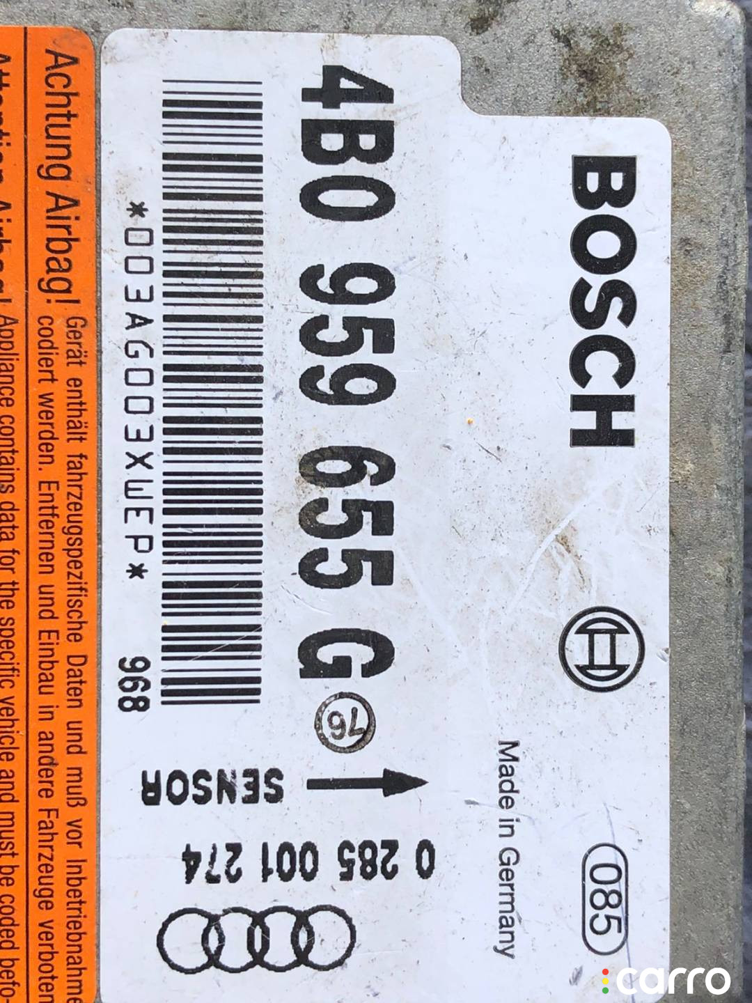 4B0959655G Блок AirBag Audi A6 4B/C5 1998г. - фото №7