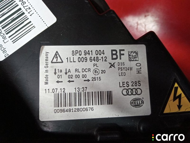 8P0941004BF ФАРА Audi RS3 - фото №8