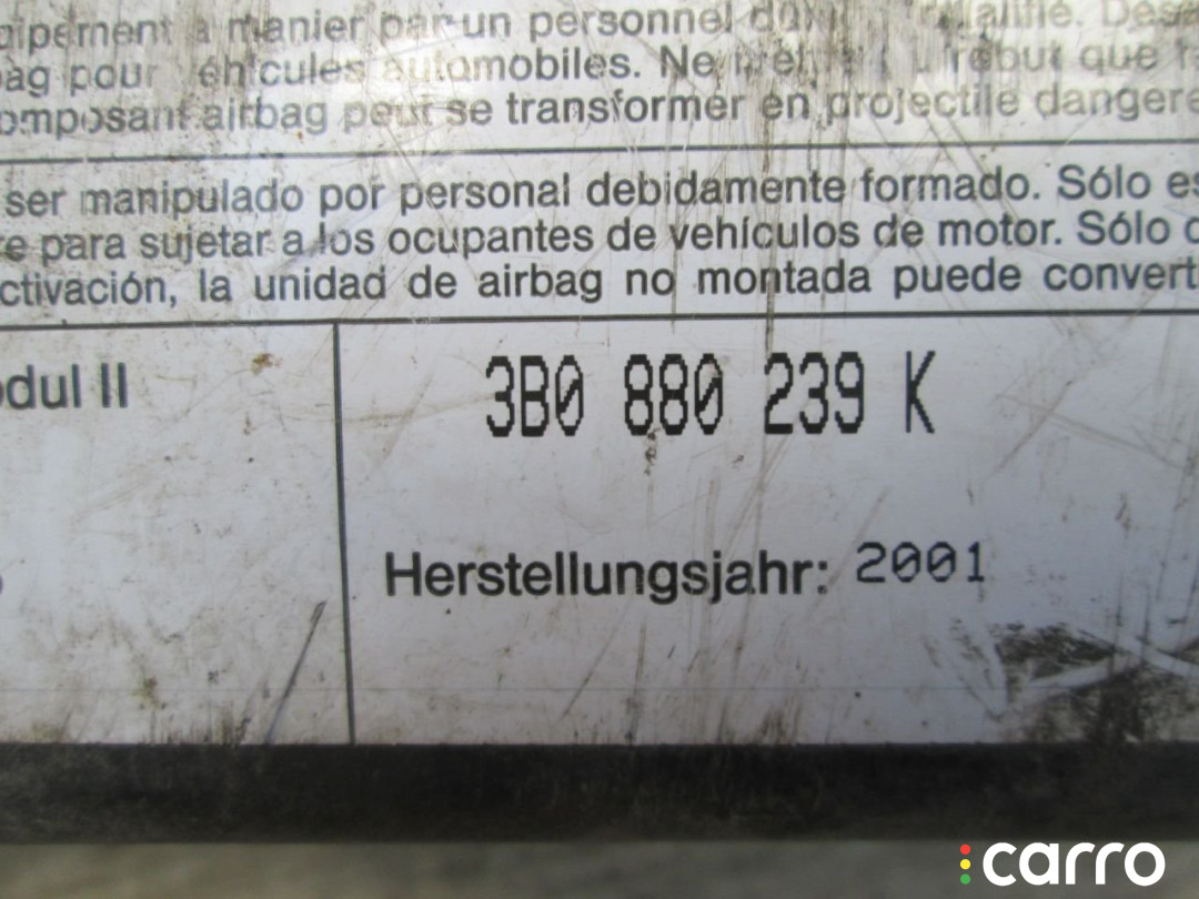 3B0880239K Подушка безопасности боковая (в сиденье) Volkswagen Passat B5 1999г. - фото №2