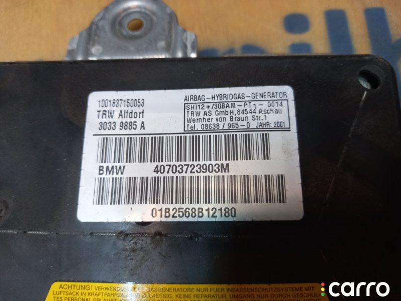 72127072621 Подушка безопасности BMW 5-series 2002г. - фото №3