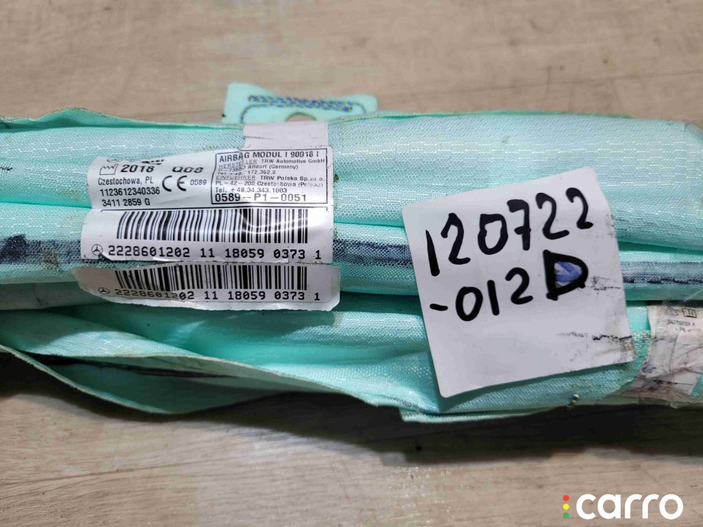 A2228601202 Подушка безопасности боковая (шторка) Mercedes-Benz S-Class 2017г. - фото №3