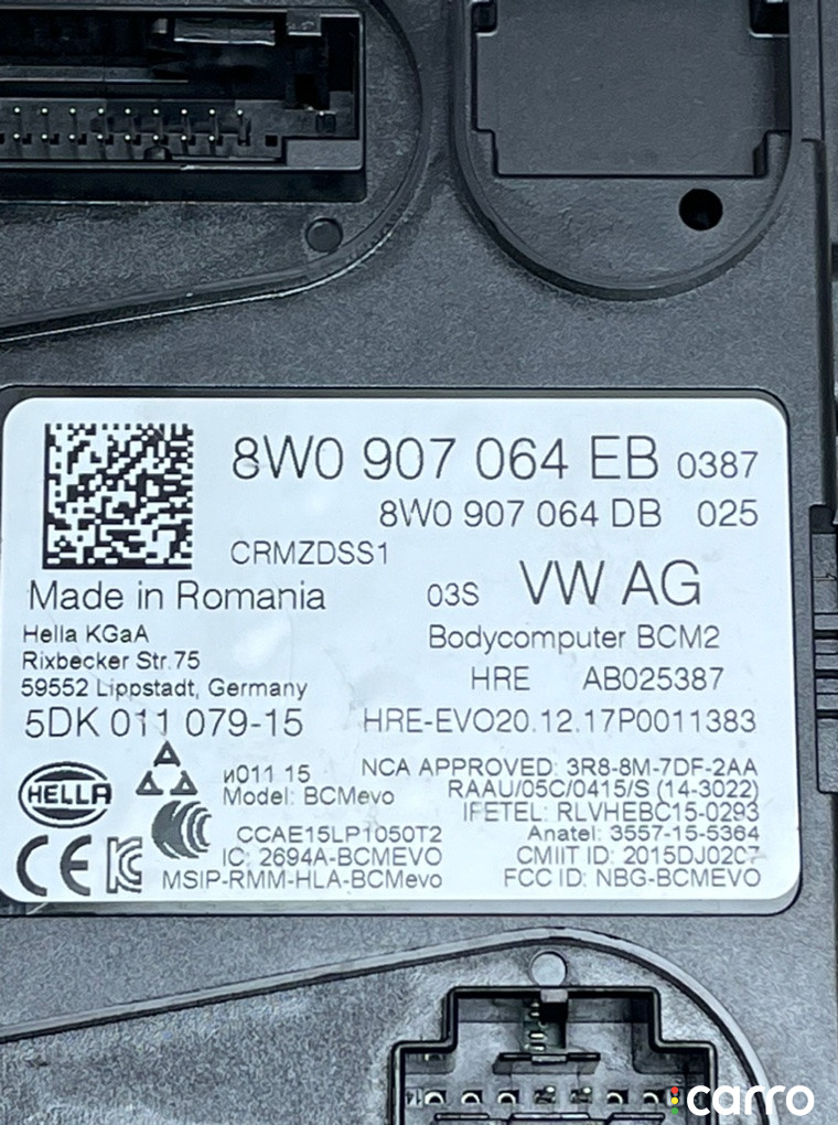 8W0907064EB, 8W0907064DB Блок комфорта AUDI S4 2018г. - фото №3