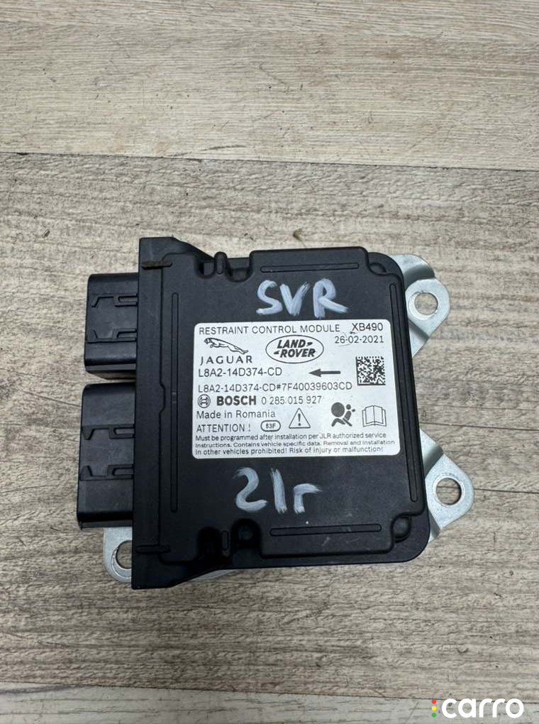 L8A2-14D374-CD, T4N34258, LR140858 Блок AirBag Jaguar F-pace 2021г. - фото №1
