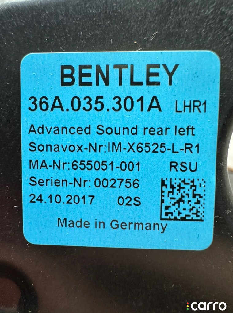 36A035301A Динамик Bentley Bentayga 2017г. - фото №5