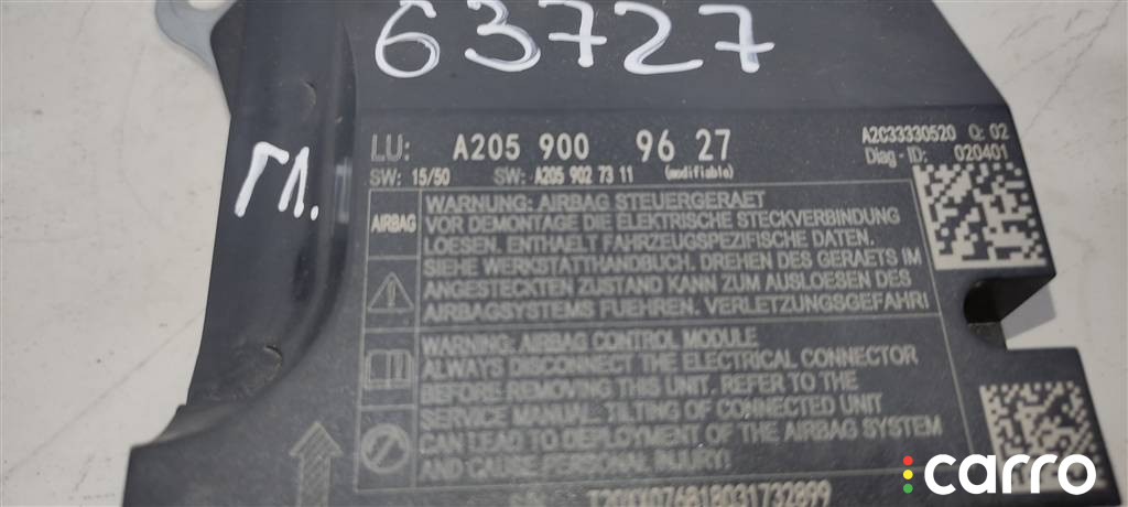 A2059009627, A2059017513 Блок AirBag Mercedes GLC X253 2017г. - фото №3