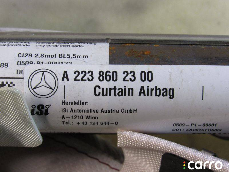 A2238602300 Подушка безопасности боковая (шторка) левая Mercedes-Benz S W223 2021г. - фото №8