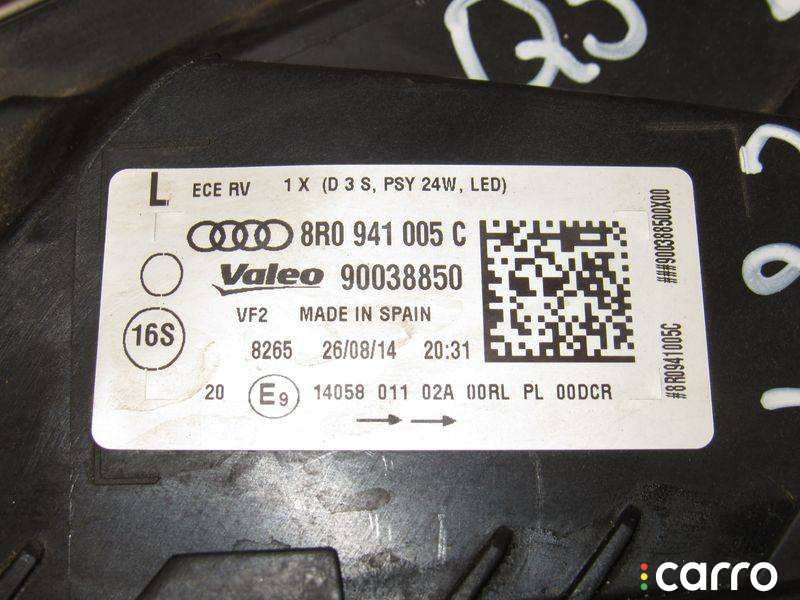 8R0941005C Фара левая Audi Q5 8R 2014г. - фото №13