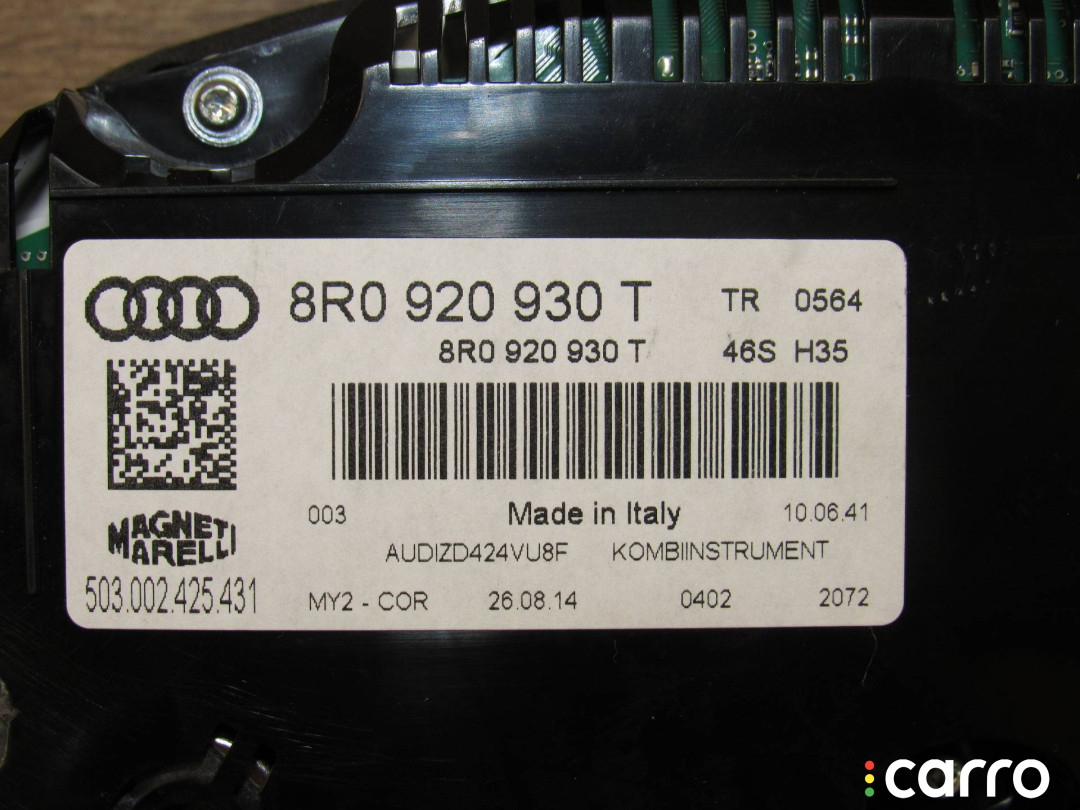 8R0920930T Щиток приборов (приборная панель) Audi Q5 8R 2014г. - фото №10