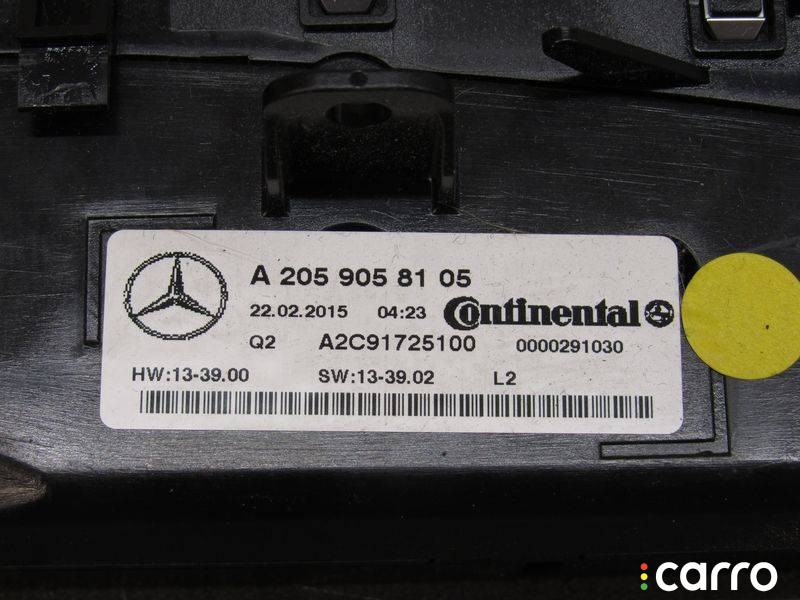 A2059058105 Блок управления печки/климат-контроля Mercedes-Benz C W205/S205/C205 2016г. - фото №10