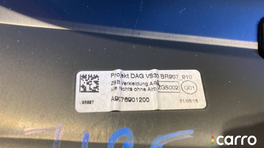 A9076901200, A9076901000 Обшивка стойки передняя правая Mercedes-Benz Sprinter W907/W910 2019г. - фото №5